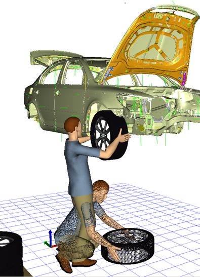 Wheel assembly analysis in Siemens Jack